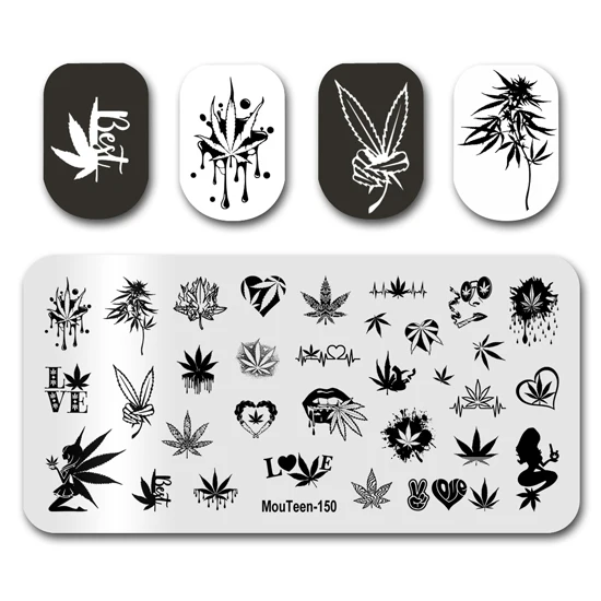 Nail Stamp MouTeen079 Pineapple Banana Cherry Nail Plates Stamp Manicure Set For Nail Art Stamping