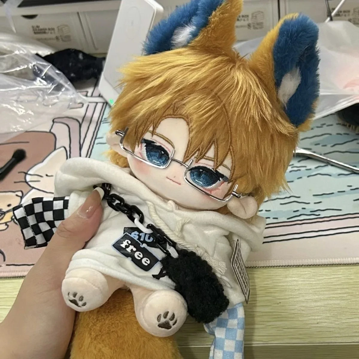 

Anime Attribute Alfred F. Jones 20cm Handsome Monster Fox Plush Doll Stuffed Nude Body Dress Up Clothes Plushies Toys