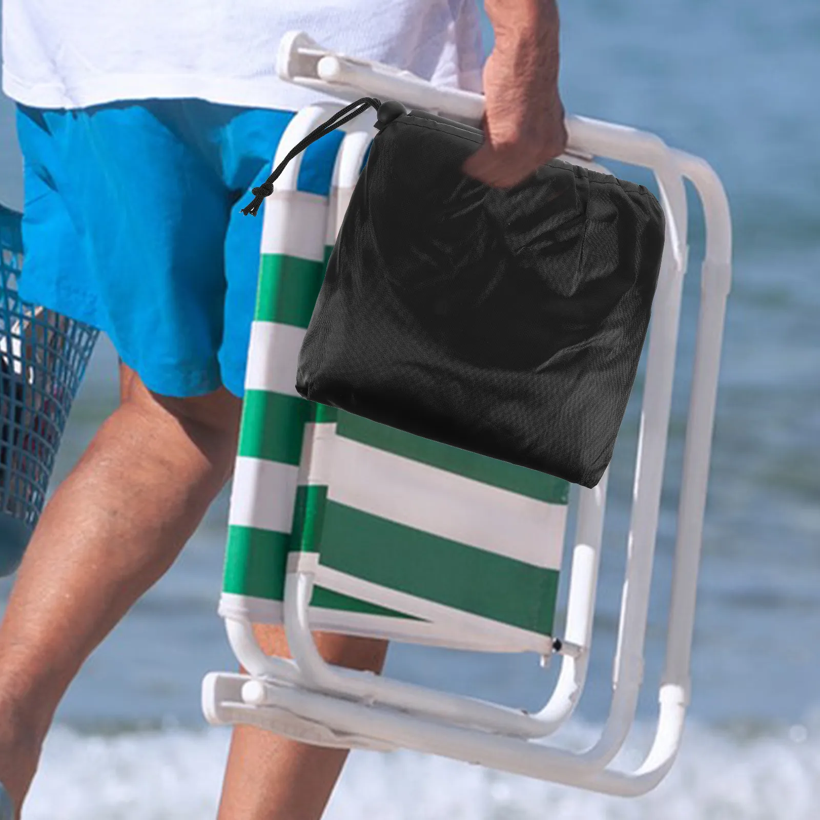 

Чехол для складного стула из ткани Оксфорд, водонепроницаемый, для уличной мебели, защита от УФ-излучения, чехол для садового стула, легко чистится