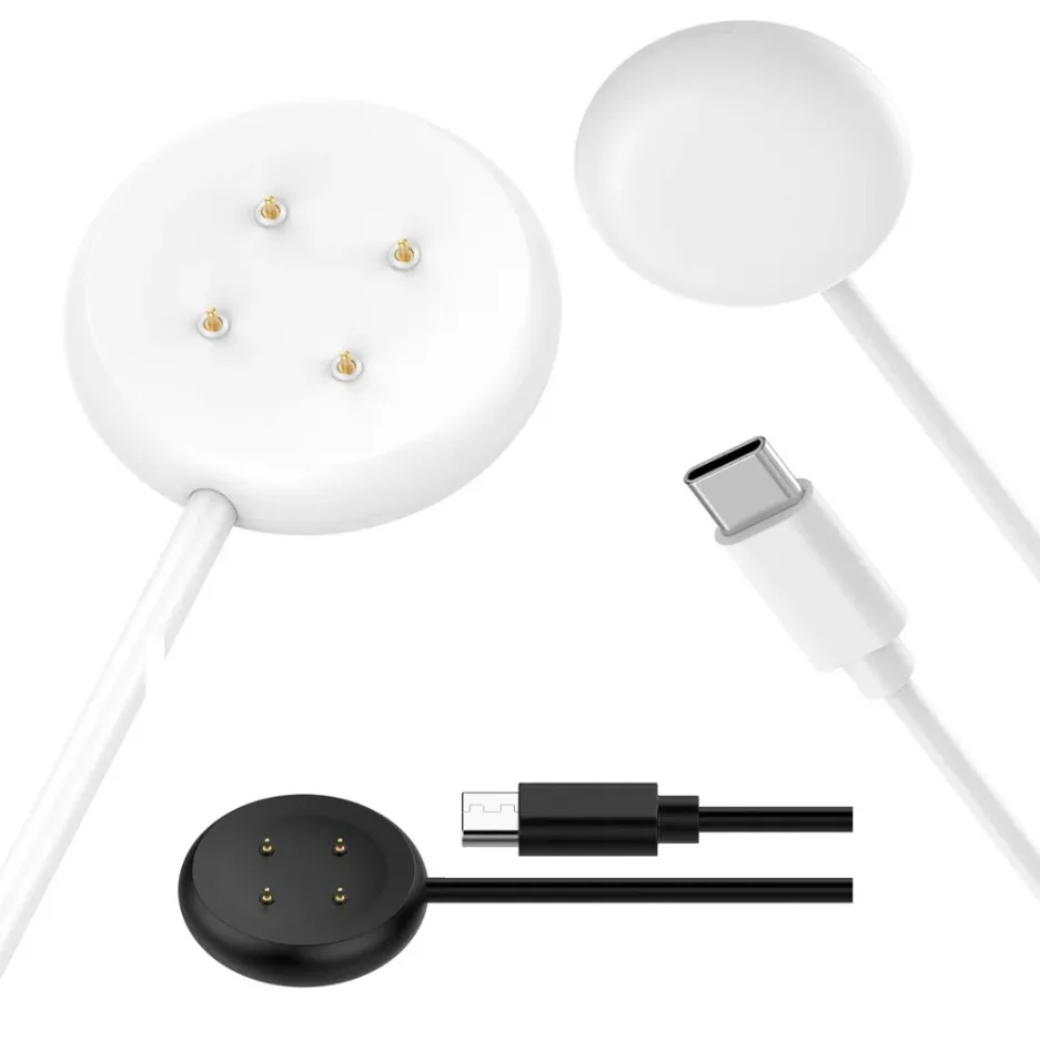 Caricabatterie Pixel Watch 3 per Google Pixel Watch 2 Cavo di ricarica USB C Type-C 1 m 3,3 piedi Cavo nero/bianco magnetico