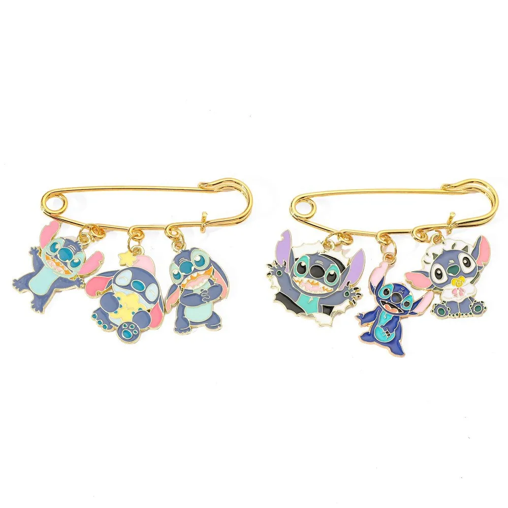 

Stitch Cartoon Metal Brooch Jeans Coat Brooches Enamel Pin Badges Lapel Pins for Backpacks Clothing Badges Adorn Jewelry