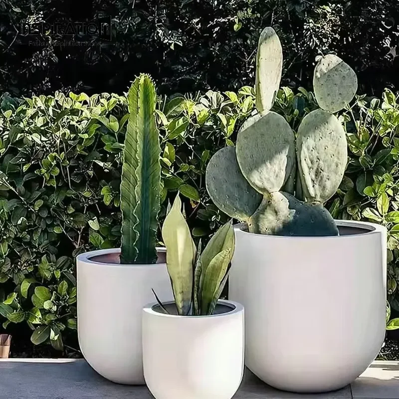 Outdoor Indoor Lightweight Plant Pot Cement Planter Box