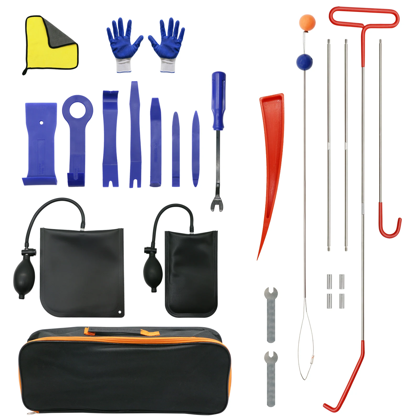 Professional automotive tool kit inflatable air pump automotive windows open fixed fixture assembly tools long auto parts