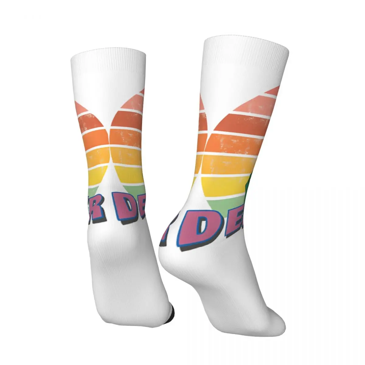 Hip Hop Retro Cute Crazy Men's compression Socks Unisex D-Denver, The Last Dinosaur Harajuku Seamless Printed