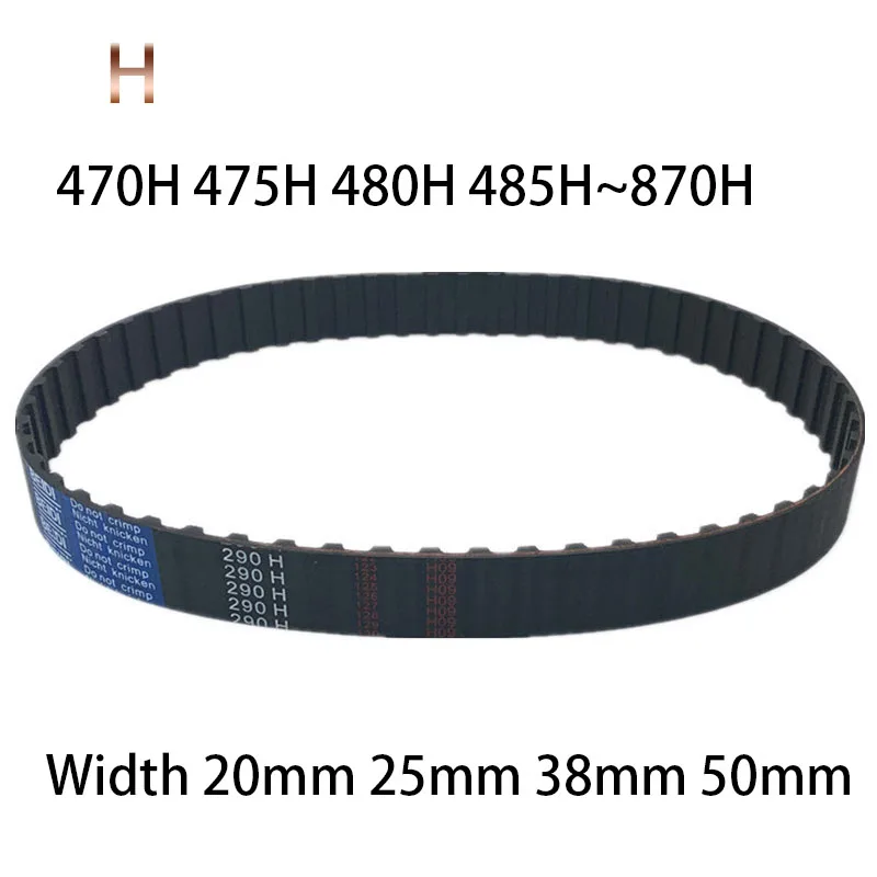 

H Timing Belt Rubber One-Sided Tooth 470H 475H 480H 485H~870H Width 20mm 25mm 38mm 50mm Synchronous Belts Pitch 12.7mm