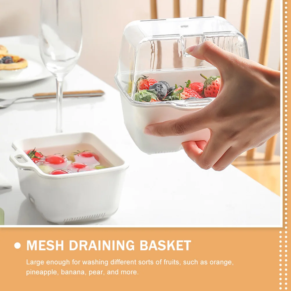 

Fruit Vegetable Dual Use Wash Basket Large Capacity Drainage Design Kitchen Storage Tool Fine Mesh Strainer Multifunctional