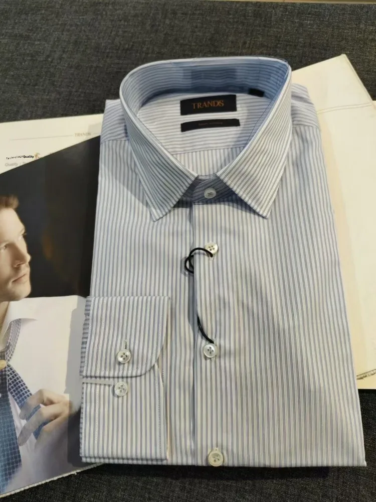 

Мужская рубашка с длинным рукавом TRA Brand SIC из чистого хлопка, двойной крутки, 200 нитей, для делового повседневного стиля, для молодых мужчин