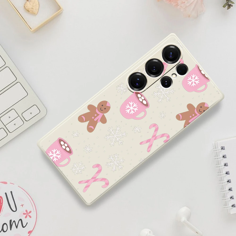 Custodia per telefono invernale carina per Samsung Galaxy S25 S24 S23 S22 S21 S20 Ultra Plus S10Plus S24FE S23FE S22FE S21FE Cover morbida