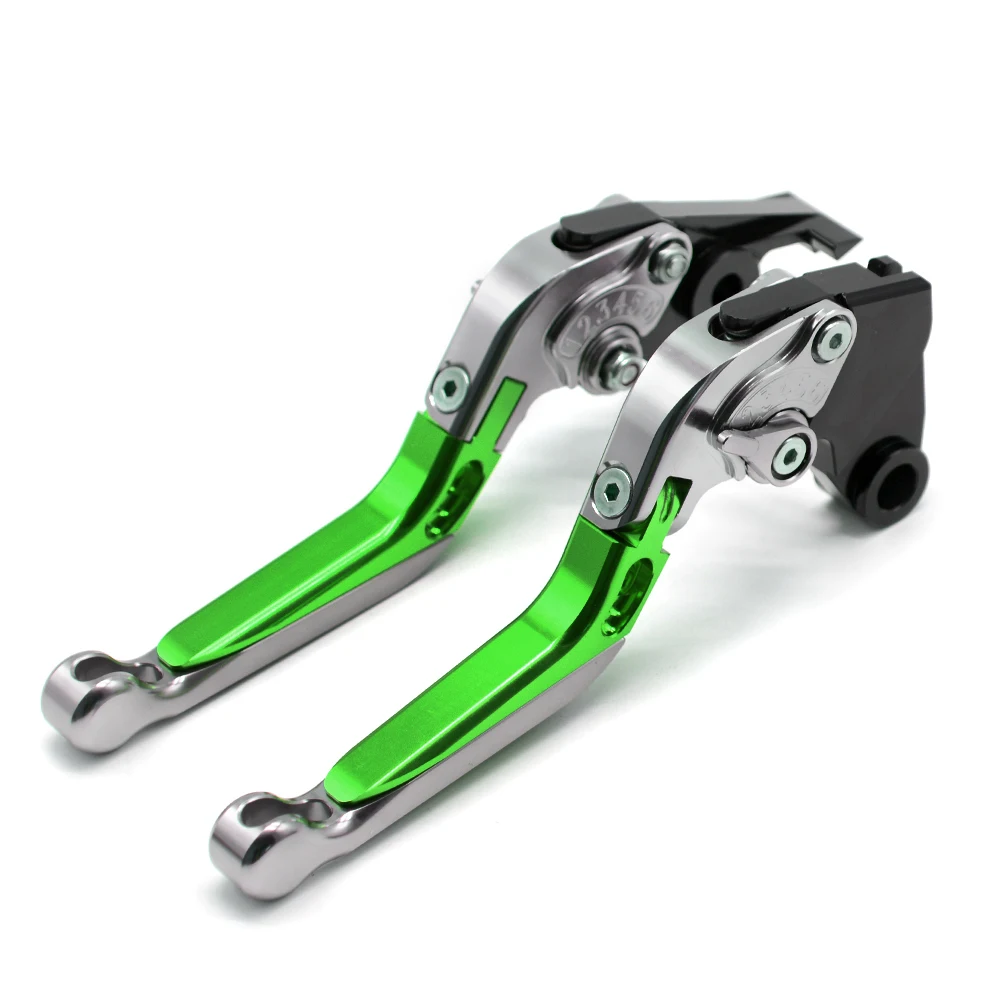 Z1000 Green+Titanium Motorcycle Brake Clutch Levers For kawasaki Z1000 2007 2008 2009 2010 2011 2012 2013 2014 2015 2016