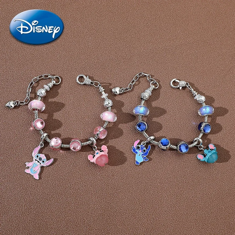 

Disney Stitch Angel Bracelet Cartoon Anime Figures Removable Bead Wristband DIY Jewelry Accessories Friend Lovers Birthday Gifts