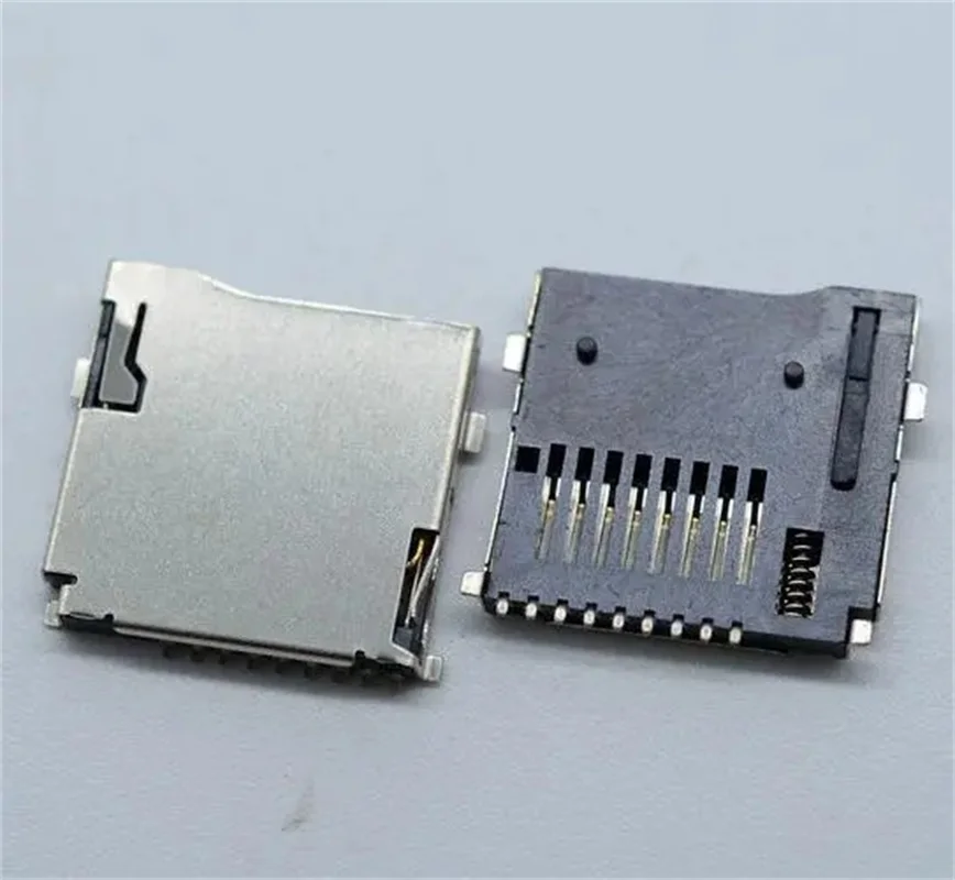 TF Card holder micro sd Card holder memory Card holder sub TF card sleeve with self ejecting copper 9P external welding