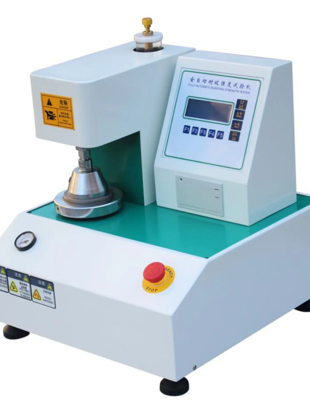 Automatic cardboard burst strength tester