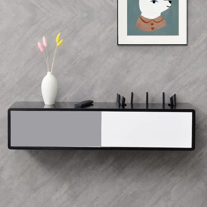 

TV set top box router storage box no punching wall TV cabinet