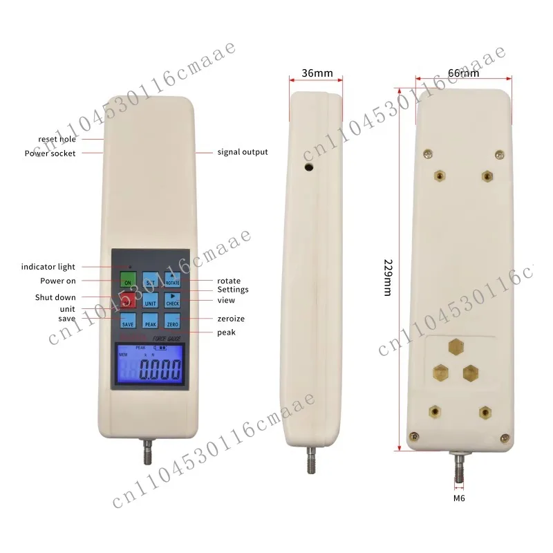 High Accuracy 1000N Digital Load Cell Force Meter Push Pull Measurement Instrument for Accurate Force Measuring