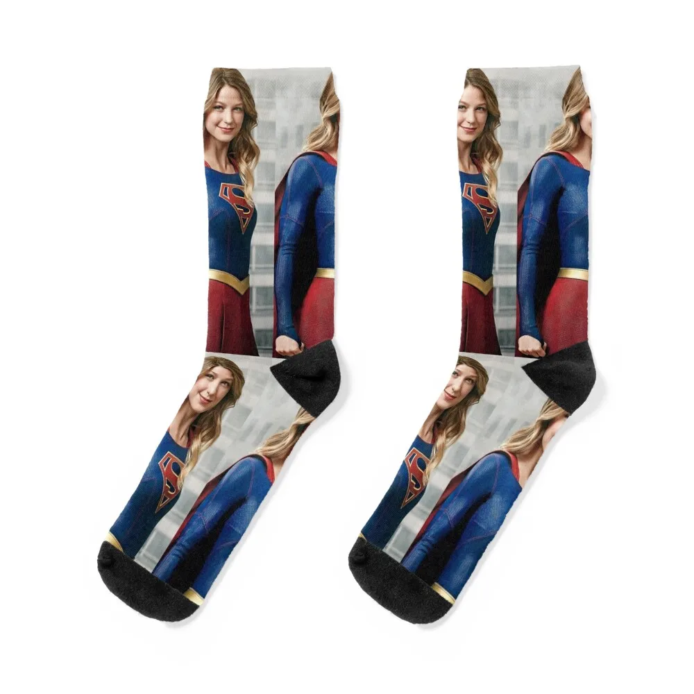 

melissa benoist Socks Stockings man funny gifts bright garter Socks For Man Women's