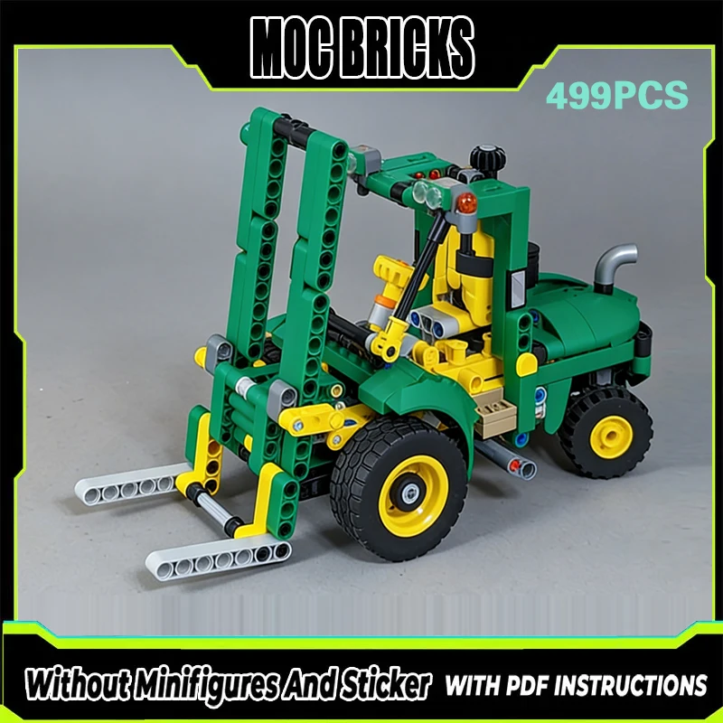 

City Car Model MOC Building Bricks Classic Engineering Forklift Modular Technology Gifts Holiday Assemble Children Toys Suit