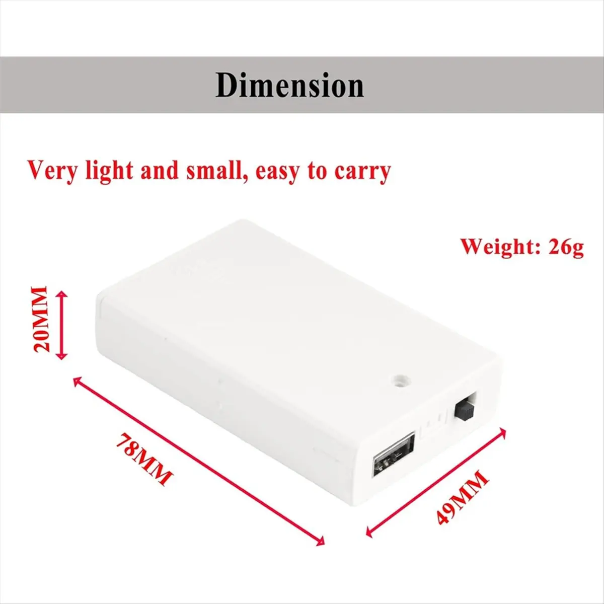 SWXF 4PCS Portable USB Battery Pack for 5V LED Lights-Battery Operated Power Supply Converter, Ideal for Indoor&Outdoor Use