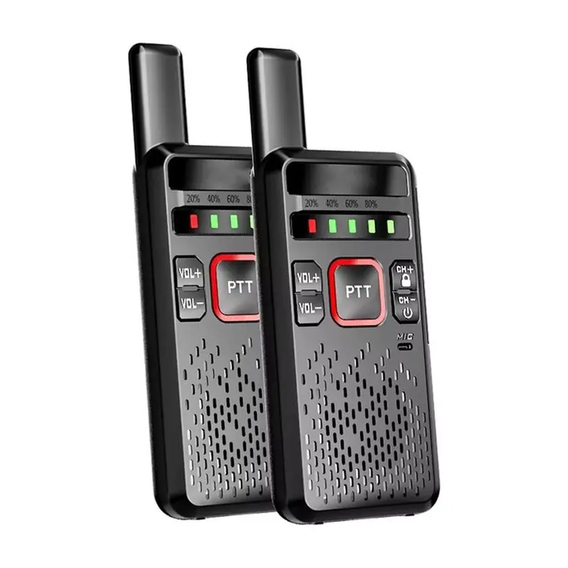 High-Power 5W Handheld Walkie Talkie WBT-V1 2PCS Ham Radio UHF Mini Portable Radio 3-5Km Two-Way Communication Device