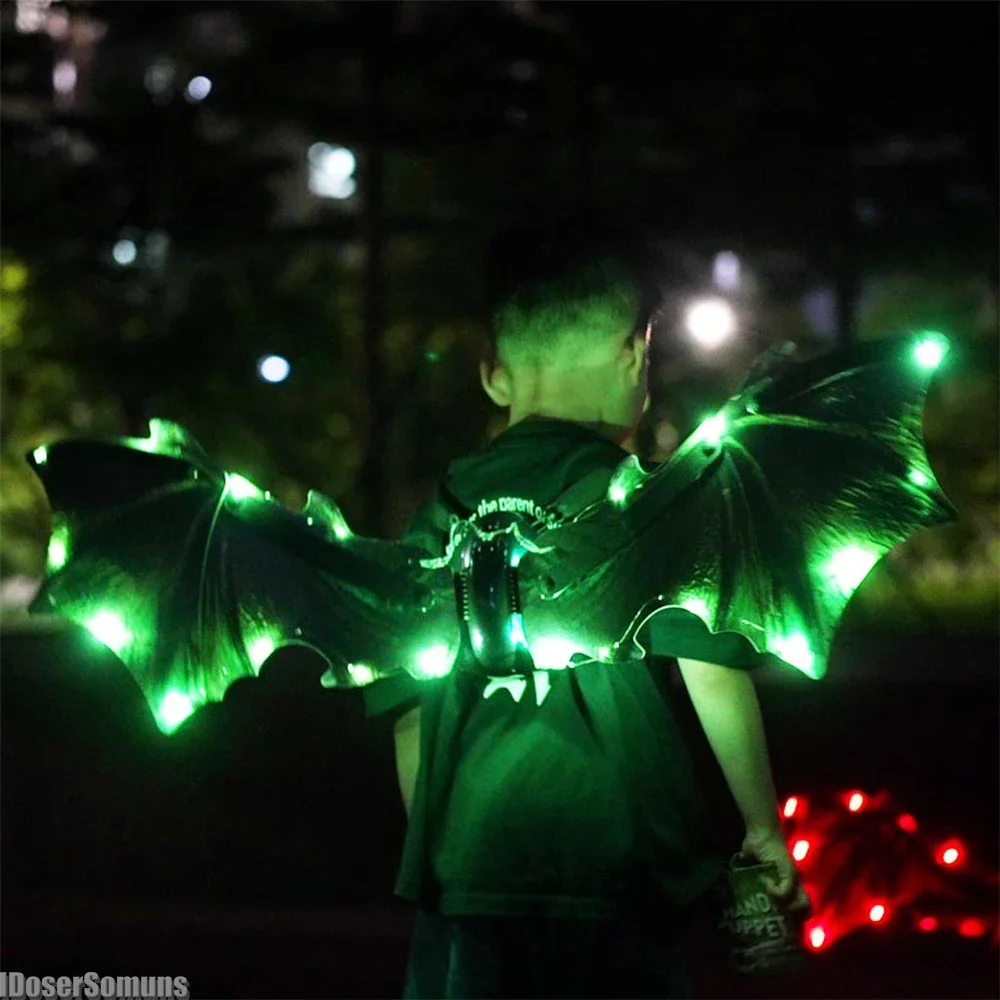 

Electric Dinosaurs Wings Costume Magic Led Wing Cosplay Dress Up for Boys Party Halloween Children Kids Cats Dogs