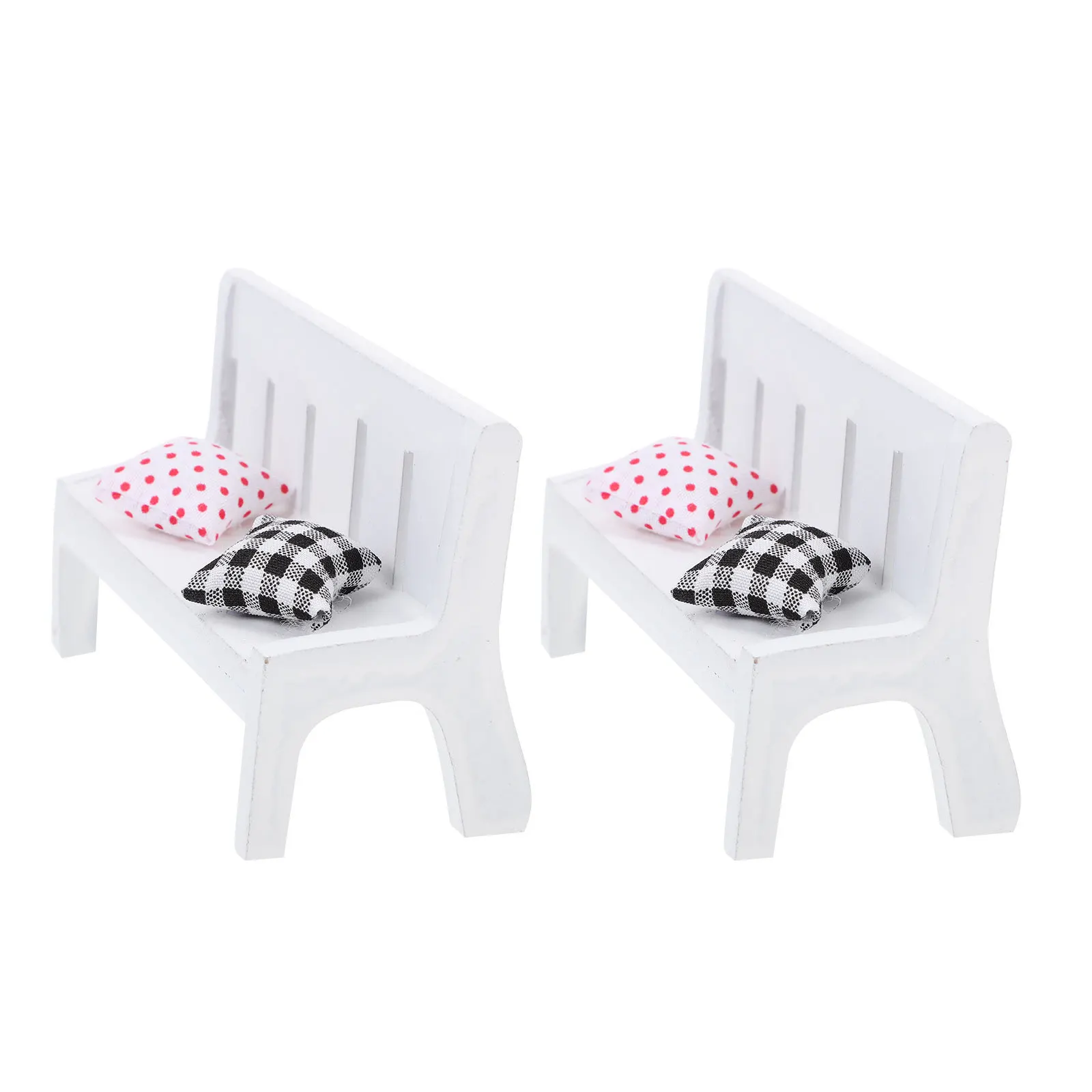 2 set Mini panca Accessorio per decorazioni per mobili piccoli per mini interni realistici Decorazioni per simulazione di decorazioni Micro paesaggio Scena Prop