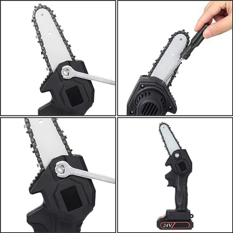 A02F-32 Pcs 4 Inch Mini Steel Chainsaw Chain Electric Pruning Saw Accessory Garden Tool Replacement