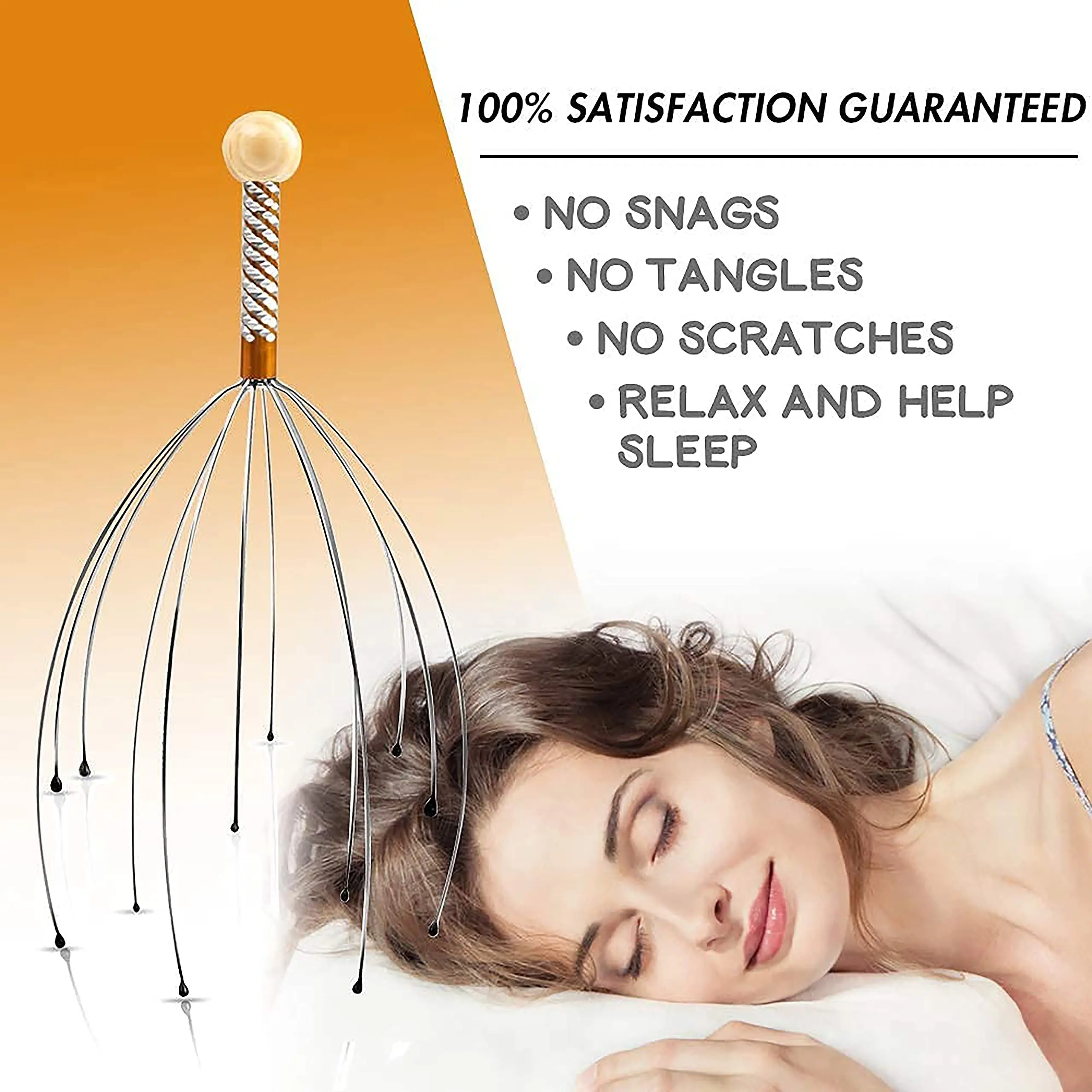 1/2/4PC Octopus Head Massager Random Color Scalp Relax Relaxing Claw Metal Head Massager Stress Release Unisex Head Massager