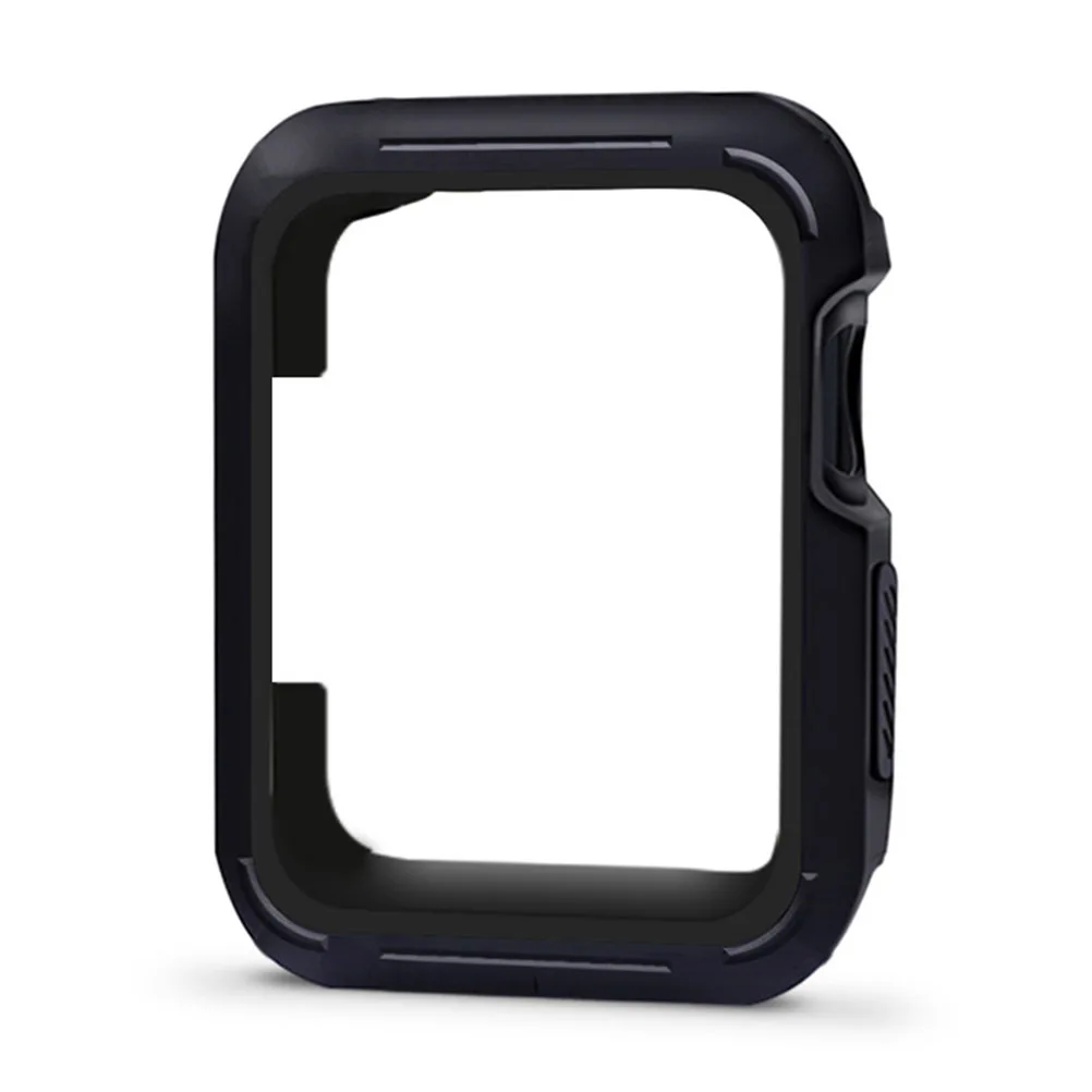 

3Pcs Shockproof Silicone Case Watch Series 4 Tpu Bumper Cover 40mm Screen Protector Black Tpu Cases Bumper Case