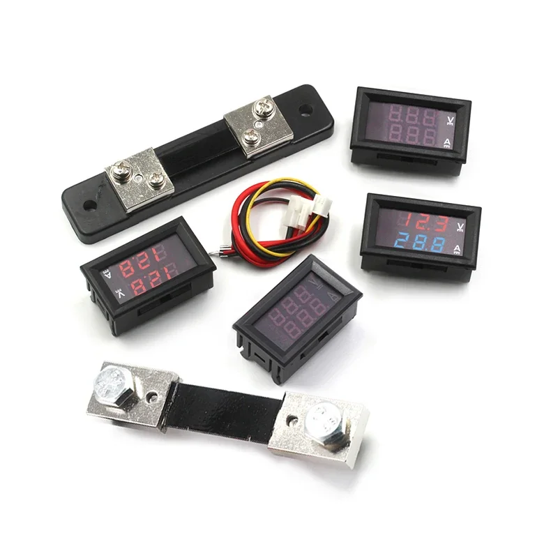 1pcs LED DC digital current and voltage meter dual display 0-100V10A board