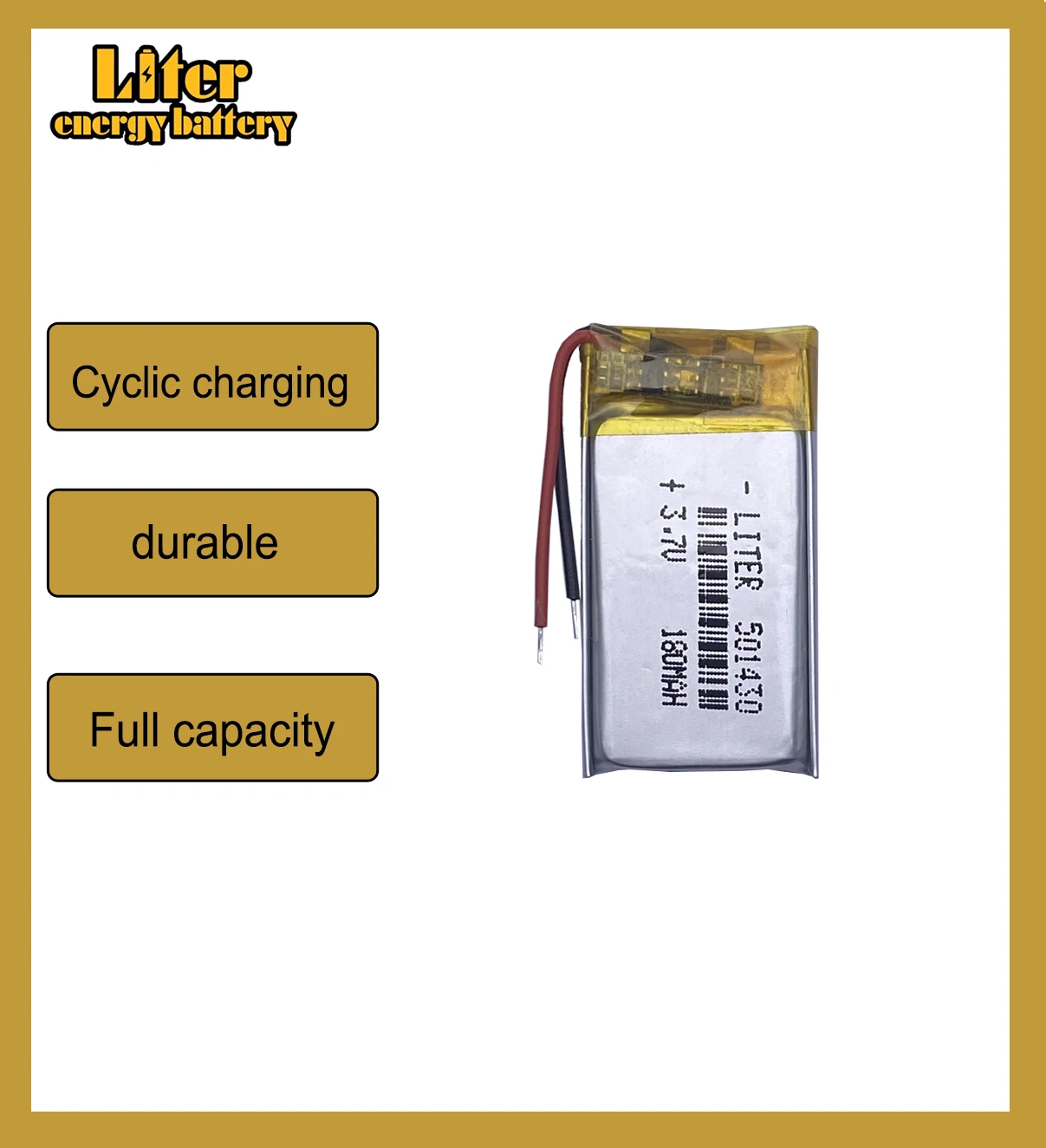 

best battery brand Size 501430 3.7V 180mah tablet with Protection Board For Bluetooth Headset Digital Products