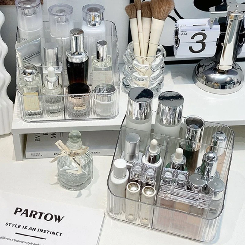 Plastic Transparent Makeup Display Rack Lipstick Remote Control Unit Stationery Brush Earphone Clutter Storage Box