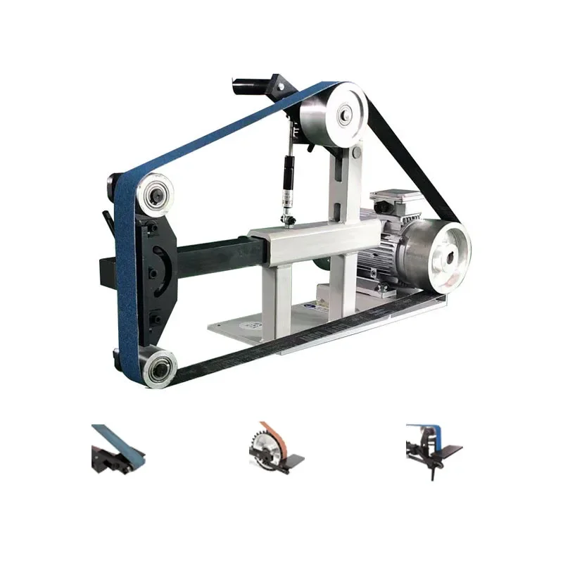 Automatic Metal Sanding Belt Machine Multifunctional Belt Grinder Machine for Deburring and Polishing Metal Knife Parts