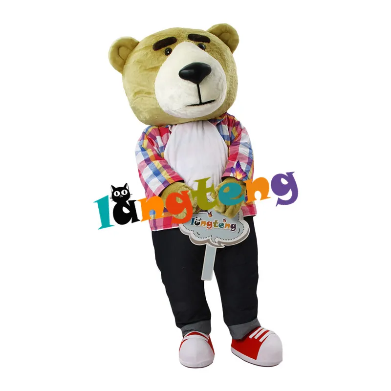 1316 Funny Cartoon Halloween Cosplay Party Brown Bear Mascots Apparel Christmas Costuming