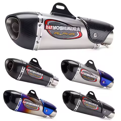 Motorcycle Exhaust YOSHIMURA Alpha Carbon Fiber DB Killer Muffler Escape moto Pipe For HONDA YAMAHA R1 R3 R6 CBR300 Z1000 Nmax