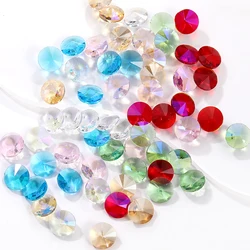 Glitter Jelly Glass Diamond Round Rhinestones 8mm 10mm Cone Pointed Crystal Pointback Nails Art DIY Jewelry Making For Clothing