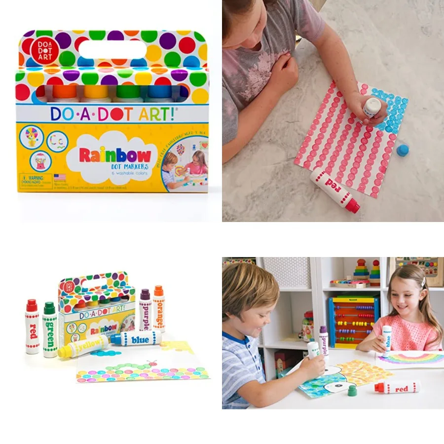 

Do A Dot Art Markers 6-Pack Rainbow Washable Paint Markers The Original Dot Marker Creative Craft Coloring Supplies for and Tod