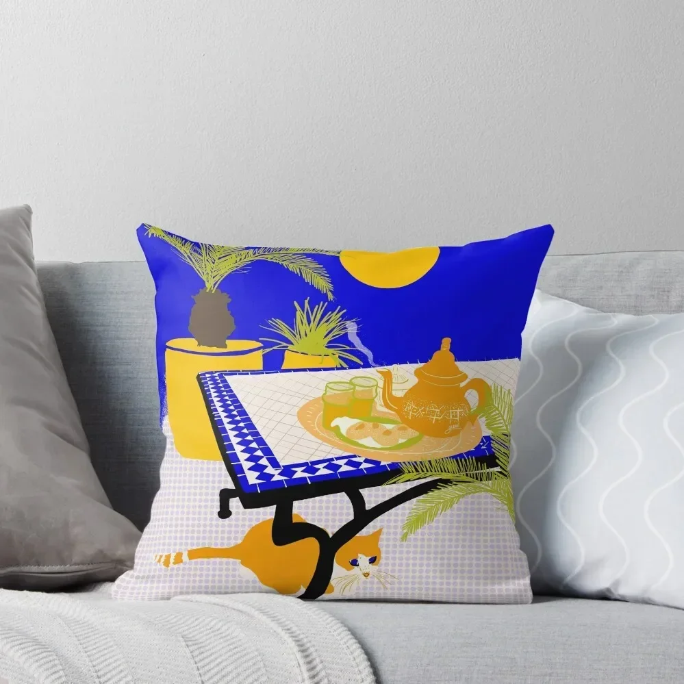 

Tea time (Morocco) Throw Pillow Cusions Cover Pillowcases For Pillows christmas supplies pillow