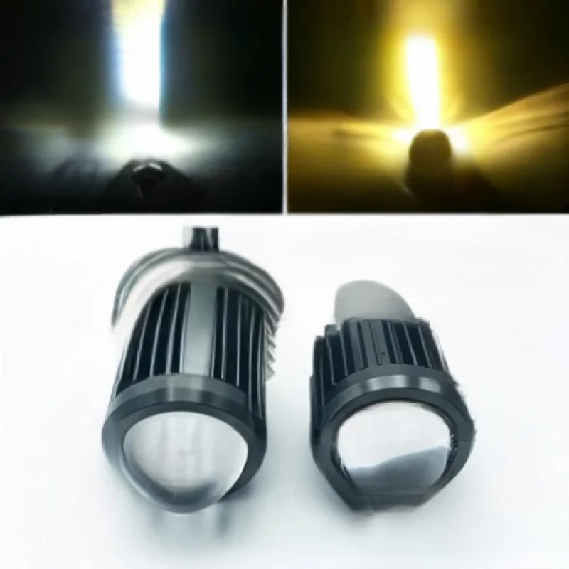 Cross-Border Motorcycle Electric Vehicle LED Light Modification 12-80V Dual Color  Single Claw Double Claw H4 Built-in Bi-O