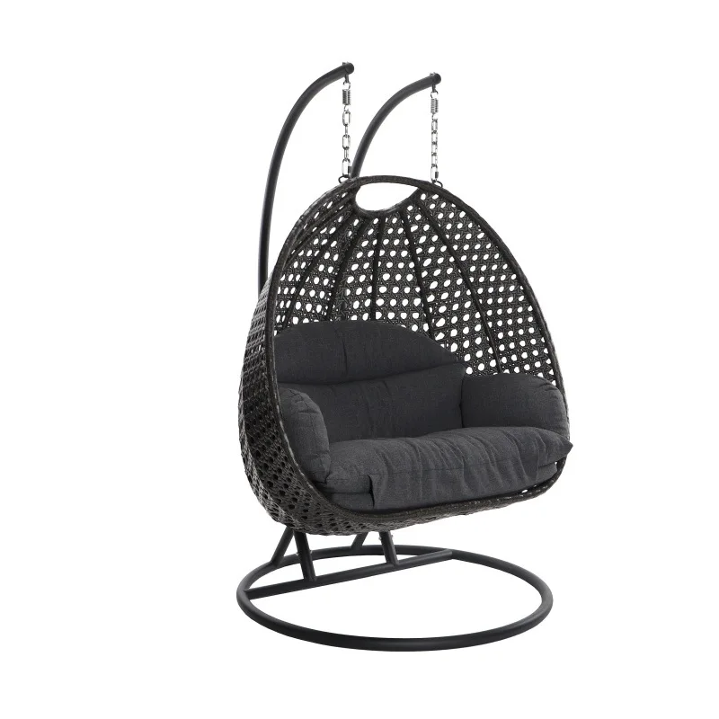 Outdoor double hanging basket rattan chair swing balcony hanging chair indoor lazy home outdoor courtyard