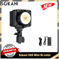 Sokani X60 Mini 60W Bi-color COB LED Video Light APP Control Bowens Mount for Youtube TikTok Photography Live Video Recording