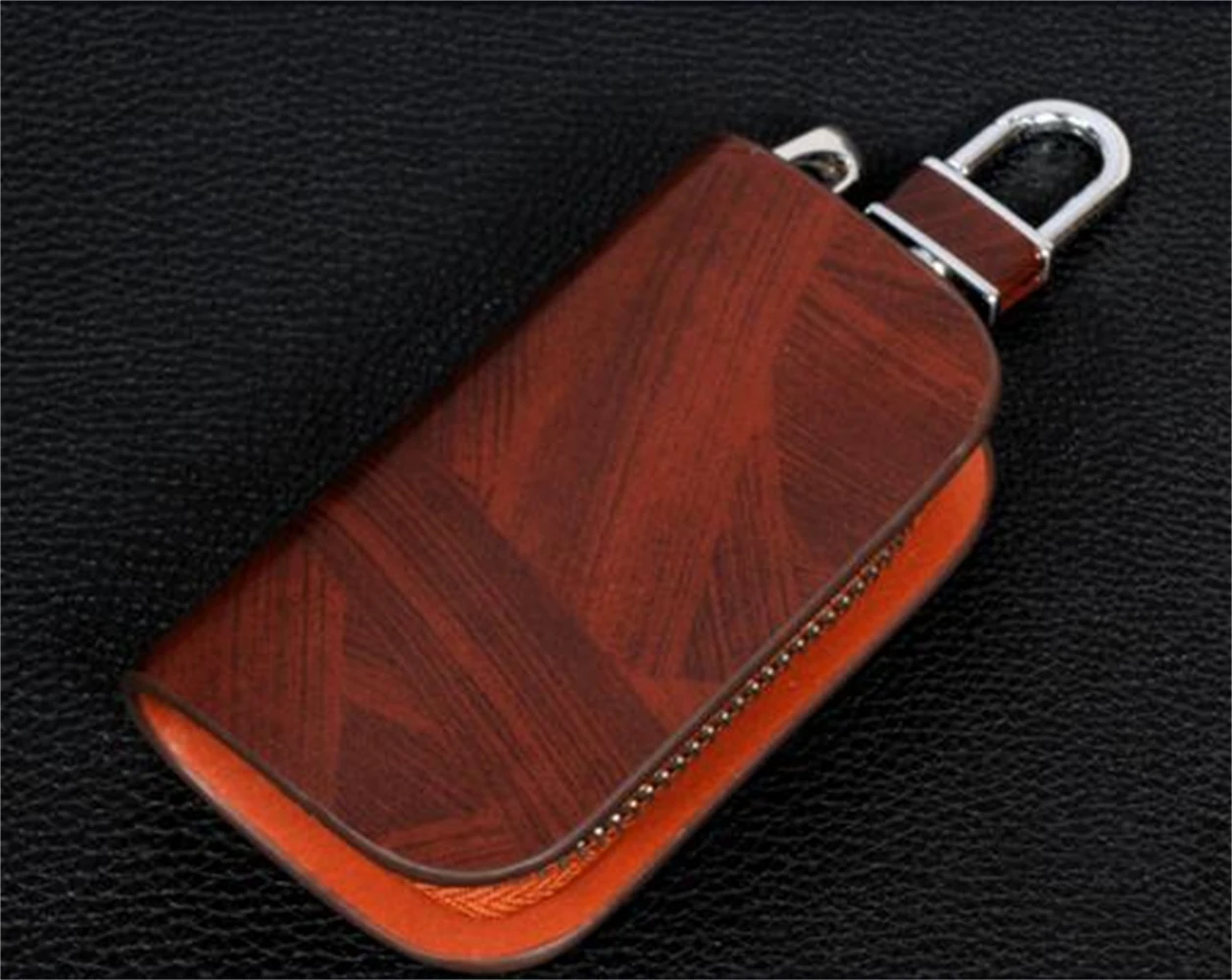 

Универсальный кожаный чехол для автомобильных ключей под дерево, подходит для Lexus Peugeot Toyota Vw Skoda Bmw Hyundai Chevrolet, чехлы для автомобильных ключей, сумка для ключей