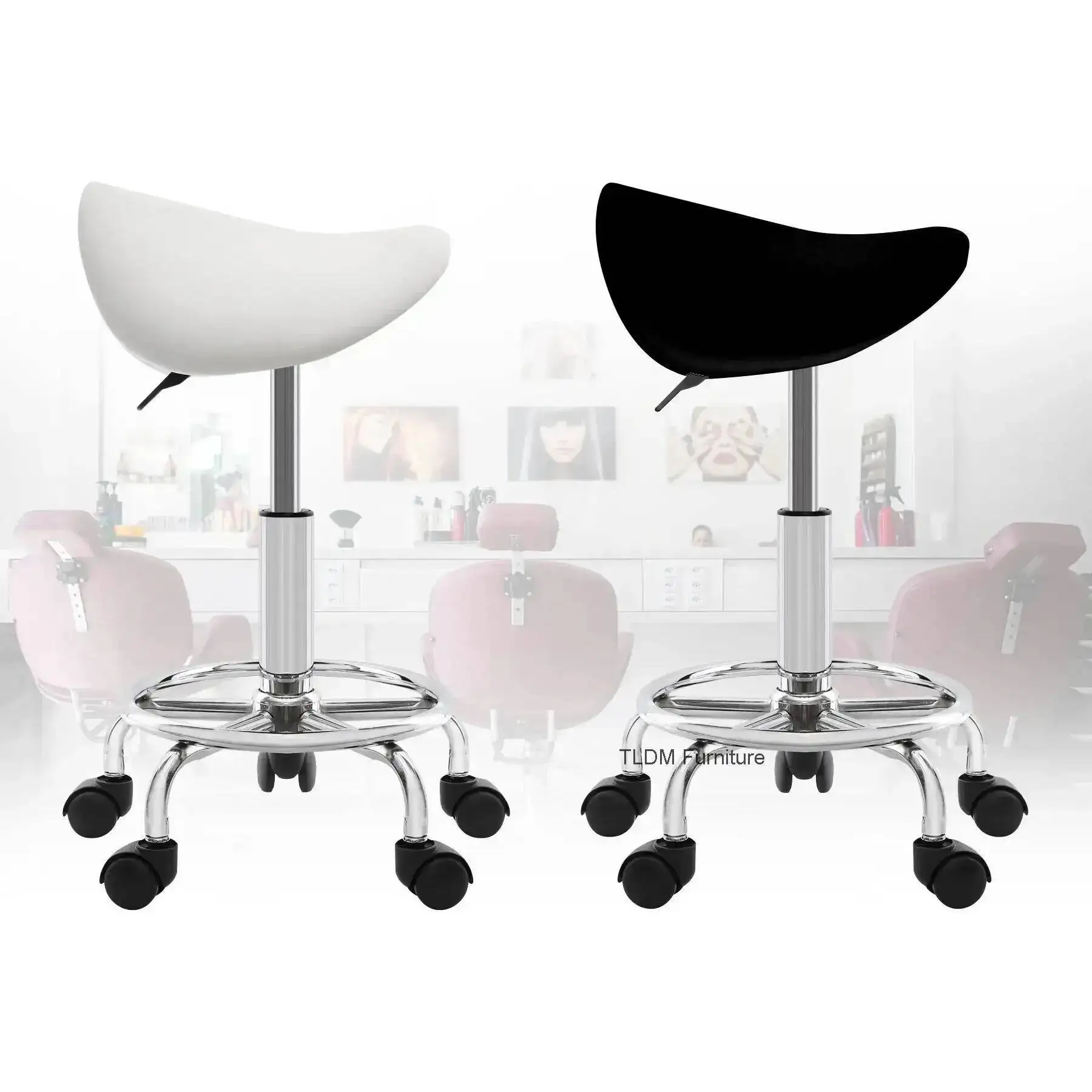 Saddle Chair Profesional Salon Spa Barbero Tattoo Minimalism Facial Stool Massage Hydraulic Silla Chair Barber Office Chair Hot