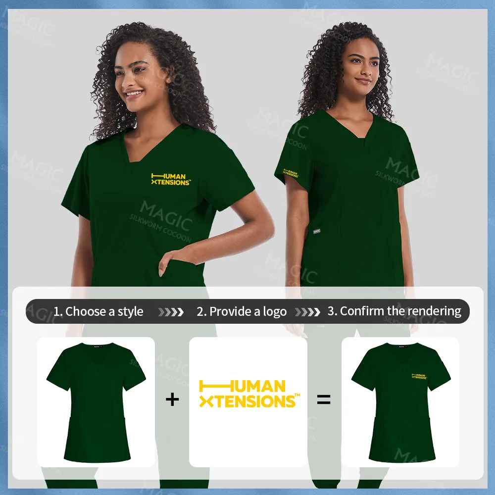 Customized Logo Nurse Accessories Multicolor Spa Uniforms Scrub Workwear Hospital Surgical Clothes Dental Clinic Medical Uniform