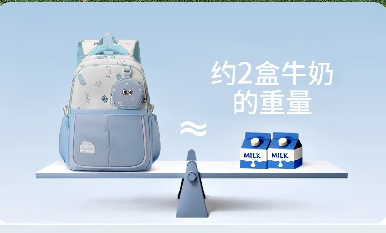 Tas Ransel Sekolah Kartun Lucu untuk Anak Perempuan, Tas Ransel Ringan Baru dengan Pelindung Tulang Belakang, Tas Harian Siswa SD dengan Desain Ergonomis