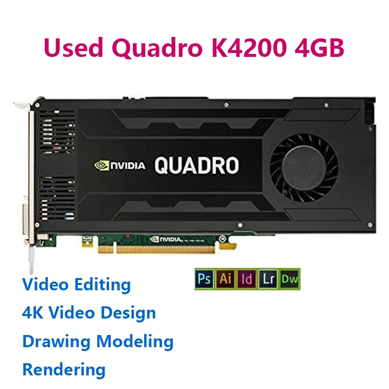 

Видеокарта Nvidia Quadro K4200, 4 ГБ GDDR5, 256 бит, PCI Express 2,0 X16, профессиональная видеокарта