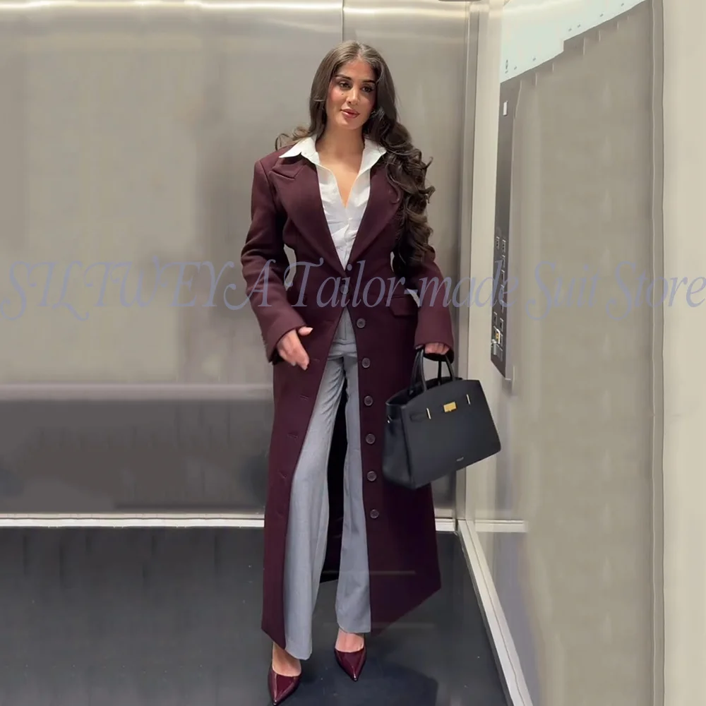 Luxury Single Breasted Women Office Commute Jacket Evening Long Coat Business Smart Casual Prom Party 1 Piece Blazer Customized