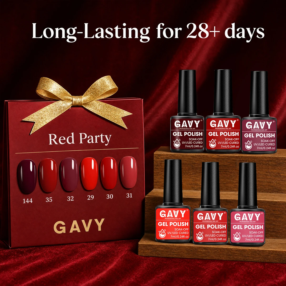 6-Color Berry Red Series Gel N - Nail Art Burgundy 评论和价格