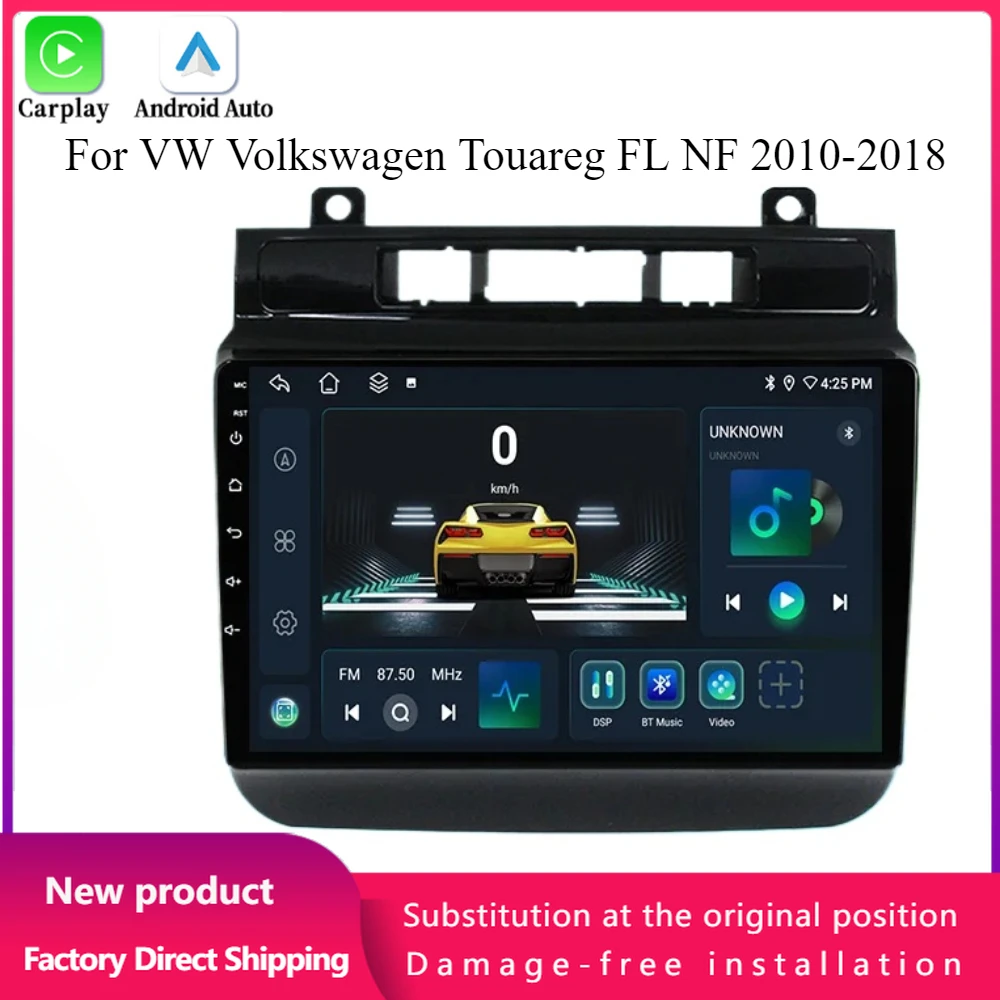 

Android 14 For VW Volkswagen Touareg FL NF 2010-2018 Car Radio Video GPS Bluetooth Apple Carplay Multimedia Stereo Touch Screen