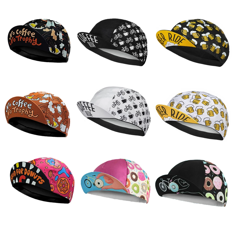 Coffee Ride and Beer Ride Cycling Hat Funny Road Bicycle Cap Donut Bike Headwear Men and Women Gorra Ciclismo