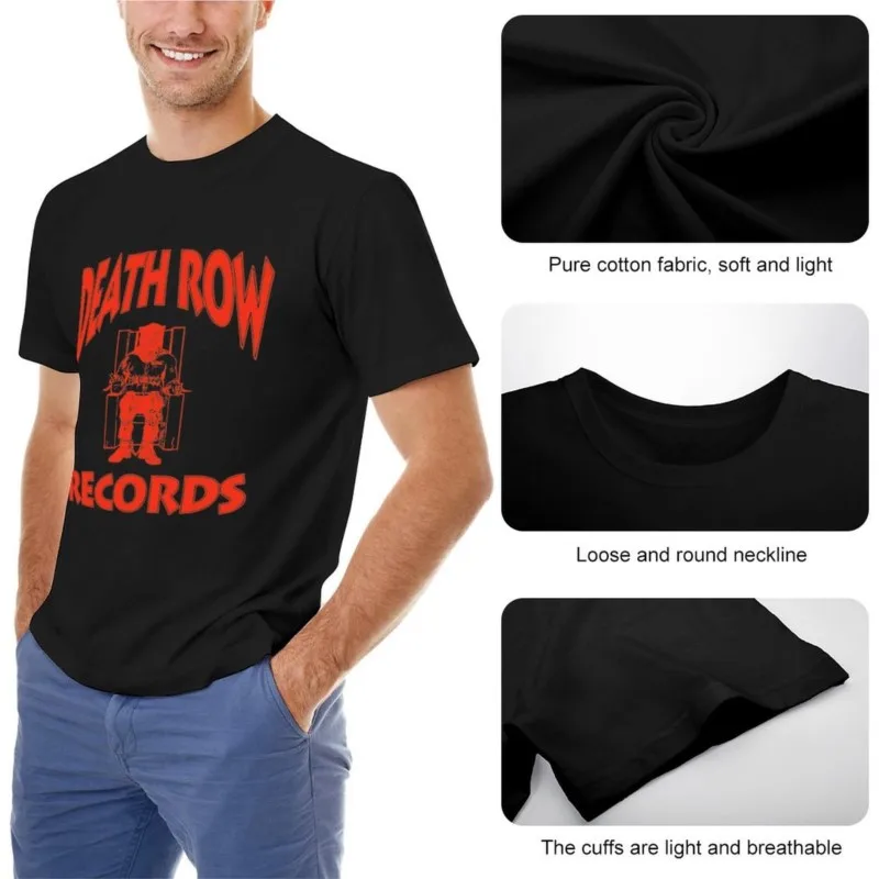 Death Row Records - Red Version T-Shirt Short sleeve cute clothes summer top oversized t shirts for men