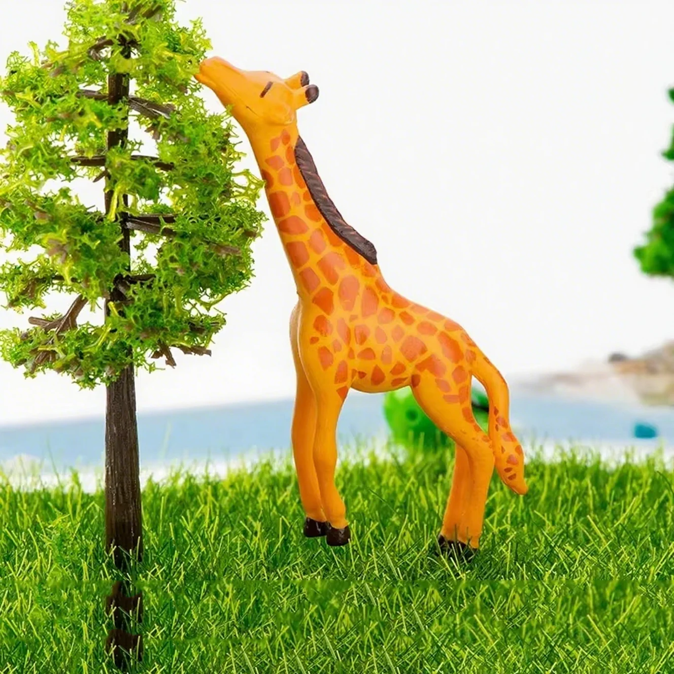 DIY Fairy Garden Accessories, Resin Animal Figurines Set Duck Rabbit Frog for Miniature Landscape Dollhouse Scenery Home Decor